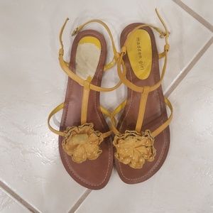 Madden girl yellow sandals (used)